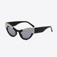 UV400 Rhinestone Trim Cat-Eye Sunglasses