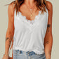 Full Size Lace Trim V-Neck Cami Top