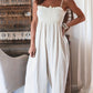 Full Size Smocked Spaghetti Strap Wide Leg Jumpsuit