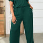 Plus Size Drawstring Waist Short Sleeve Jumpsuit