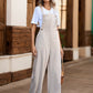 Tied Wide Leg Overalls with Pockets