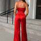 Wide Leg Spaghetti Strap Jumpsuit