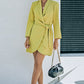 Belted Shawl Collar Blazer Dress