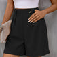 Pocketed Mid-Rise Waist Shorts