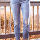 Stylish Distressed Cropped Jeans