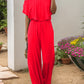 Off-Shoulder Wide Leg Jumpsuit