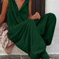 Full Size Half Button Sleeveless Jumpsuit