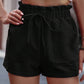 Tied High Waist Shorts with Pockets