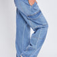 YMI Jeanswear High-Rise Straight Cargo Jeans