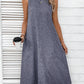 Full Size Pocketed Round Neck Sleeveless Dress