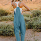 Double Take Full Size V-Neck Sleeveless Jumpsuit with Pockets