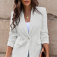 One-Button Flap Pocket Blazer