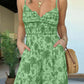 Full Size Printed Spaghetti Strap Wide Leg Jumpsuit