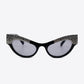 UV400 Rhinestone Trim Cat-Eye Sunglasses