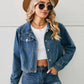 Button Up Long Sleeve Denim Jacket