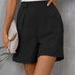 Pocketed Mid-Rise Waist Shorts