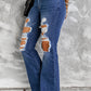 Baeful Distressed High Waist Flare Jeans