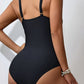 V-Neck One-Piece Swimwear