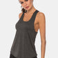 Full Size Scoop Neck Wide Strap Active Tank