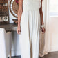 Full Size Smocked Spaghetti Strap Wide Leg Jumpsuit