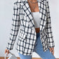 Lapel Collar Long Sleeve Blazer with Pockets