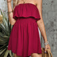 Layered Smocked Strapless Romper