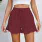 Full Size Drawstring Ruffle Hem Shorts