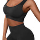 Cutout Scoop Neck Tank and Shorts Active Set