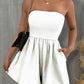 Pocketed Tube Wide Leg Romper