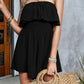 Layered Smocked Strapless Romper