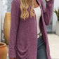 Mandy Open Front Long Sleeve Ribbed Cardigan