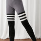 Color Block Elastic Waistband Active Leggings