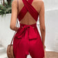 Knot Detail Tie Back Romper