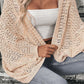 Openwork Open Front Long Sleeve Cardigan