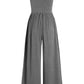 Round Neck Sleeveless Jumpsuit with Pockets