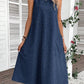 Full Size Pocketed Round Neck Sleeveless Dress