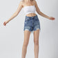 RISEN High Rise Distressed Denim Shorts