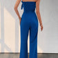 Ruffled Tie Waist Tube Jumpsuit