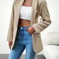 Lapel Collar Long Sleeve Blazer