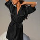 Belted Half Sleeve Robe