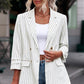 Striped Double-Breasted Long Sleeve Blazer