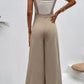 Side Decor Button Wide Leg Overalls