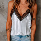 Printed Lace Trim Scalloped Cami