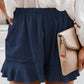 Full Size Ruffled Elastic Waist Shorts