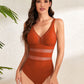 V-Neck Spaghetti Strap One-Piece Swimwear