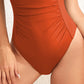 Ruched Sweetheart Neck One-Piece Swimwear