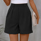 Pocketed Mid-Rise Waist Shorts