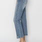 RISEN Full Size High Waist Distressed Cropped Jeans