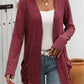 Mandy Open Front Long Sleeve Ribbed Cardigan