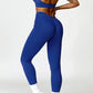 Ruched Halter Neck Bra and Pocketed Leggings Active Set